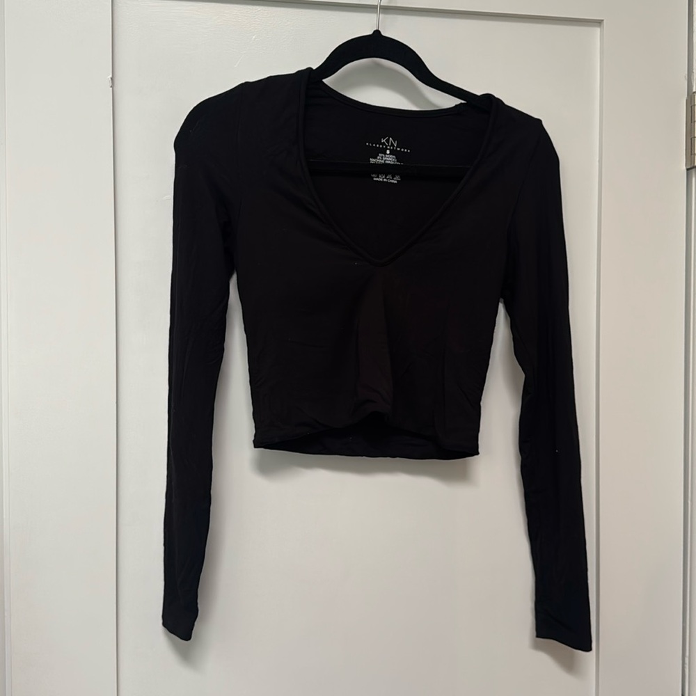 Deep v neck long sleeve